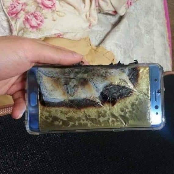 Samsung Galaxy Note 7 fängt Feuer