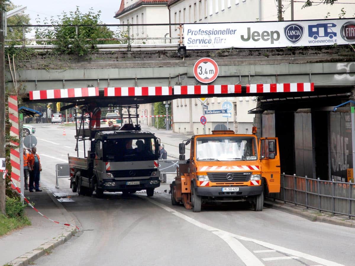 Bauarbeiten Bahnunterführung Dachauer Straße