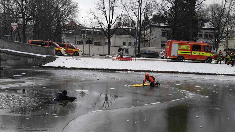 Trotz Minusgraden: Wasserwacht warnt vor dem Betreten von Eisflächen