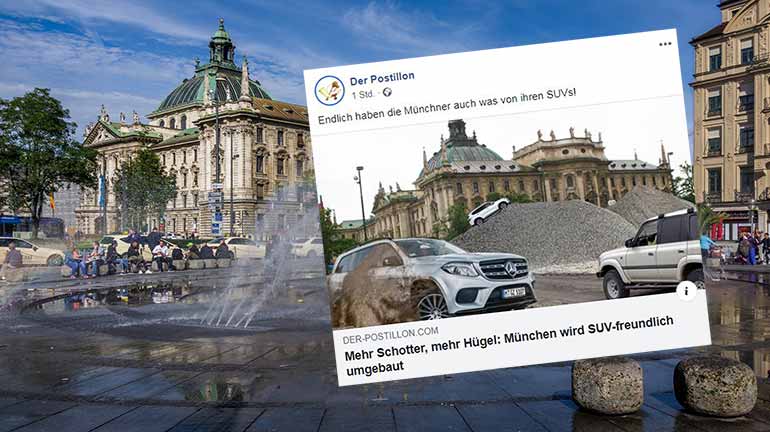 Postillon veräppelt die Stadt München