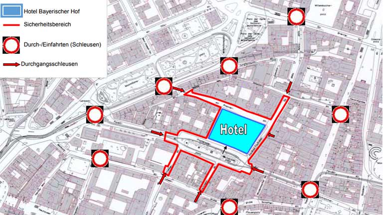 Straßensperrungen während Sicherheitskonferenz