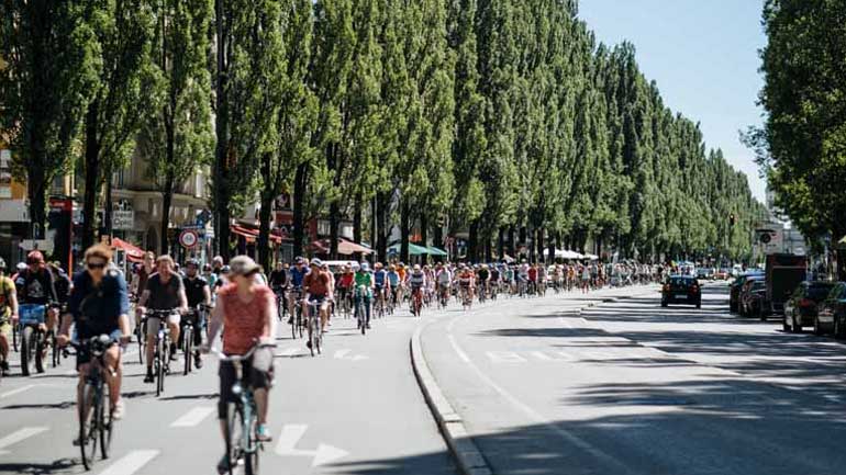 Rad-Ring-Demo für sicheres Radfahren in München