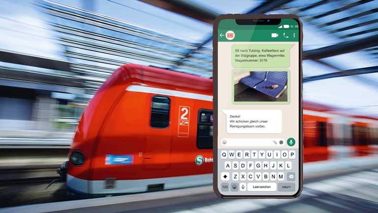 Schmutz in der S-Bahn per WhatsApp melden