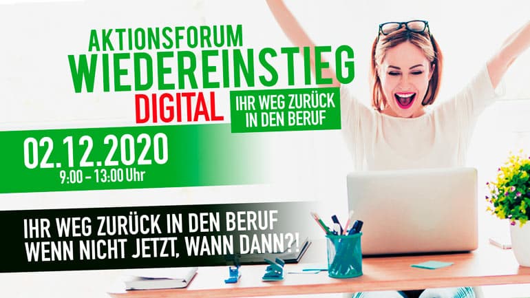 Aktionsforum Wiedereinstieg DIGITAL am 2. Dezember 2020