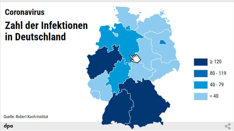 Coronavirus: Karten, Zahlen und Daten zur Corona-Ausbreitung